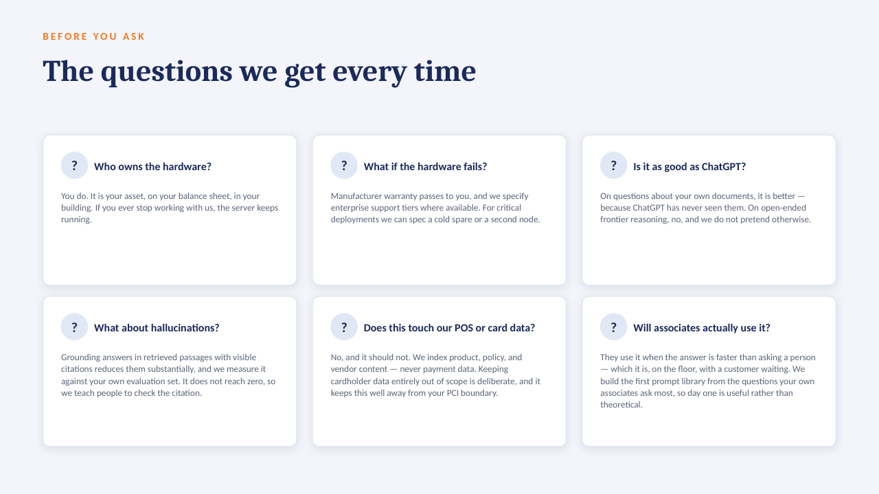 Private AI on your own server — slide 13 of 14
